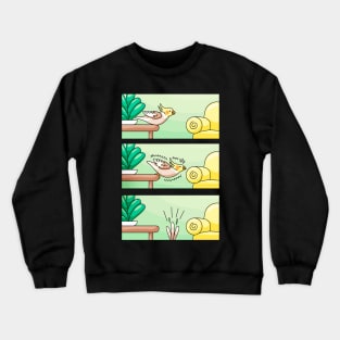 Cute Funny Bird Comic - Animal Lover Crewneck Sweatshirt